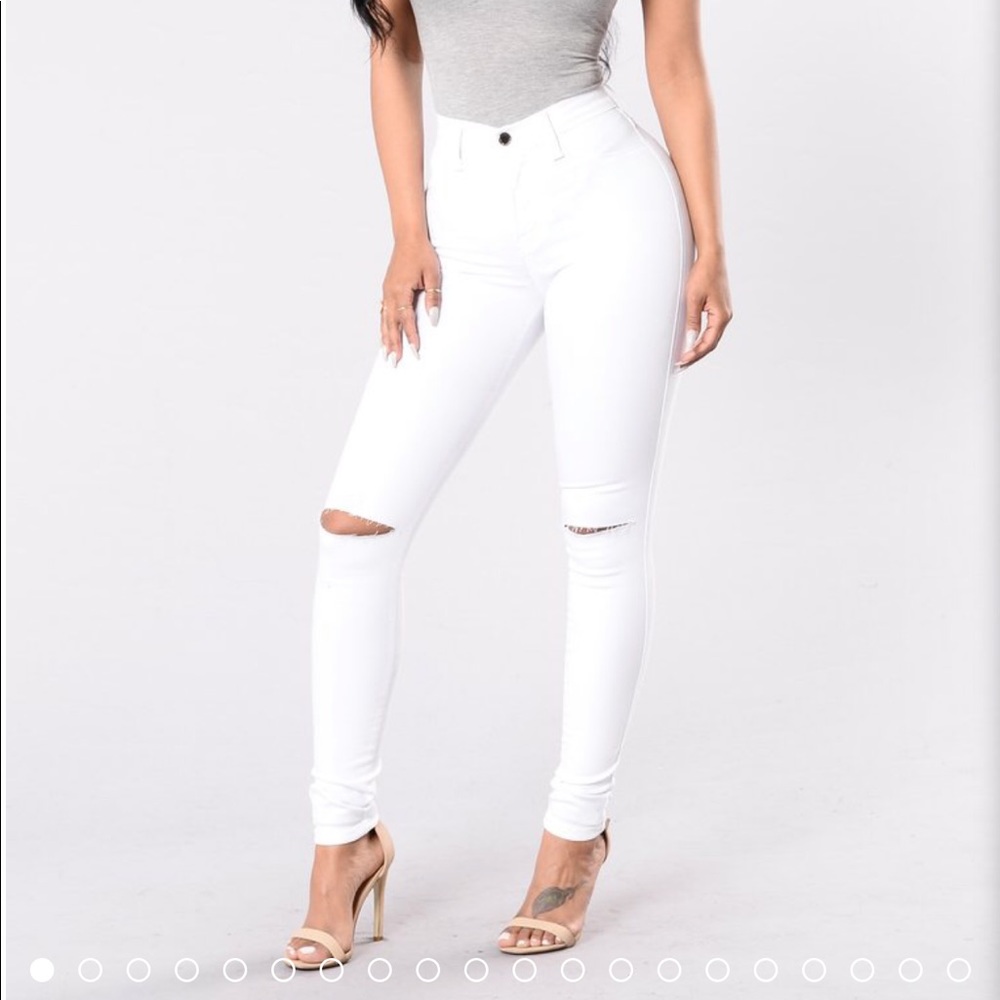 NWT Fashion Nova Canopy Jeans White
